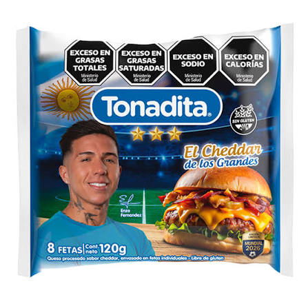 Cheddar x 8 fetas - Tonadita